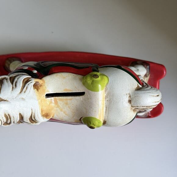 Vintage Rocking Horse Coin Piggy Bank  6.75" Enesco 1981 Hand Painted C1 - Picture 9 of 11